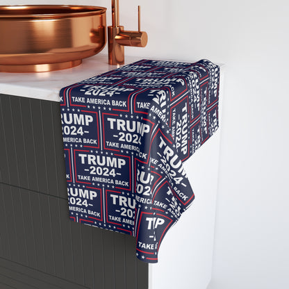 Trump 2024 Take Back America Kitchen Bathroom Soft Hand Towel