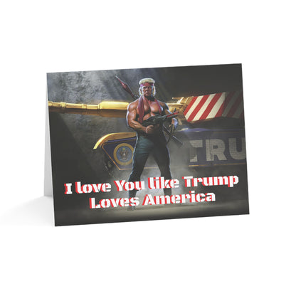 I love you like Trump Loves America MAGA Anniversary Greeting Cards