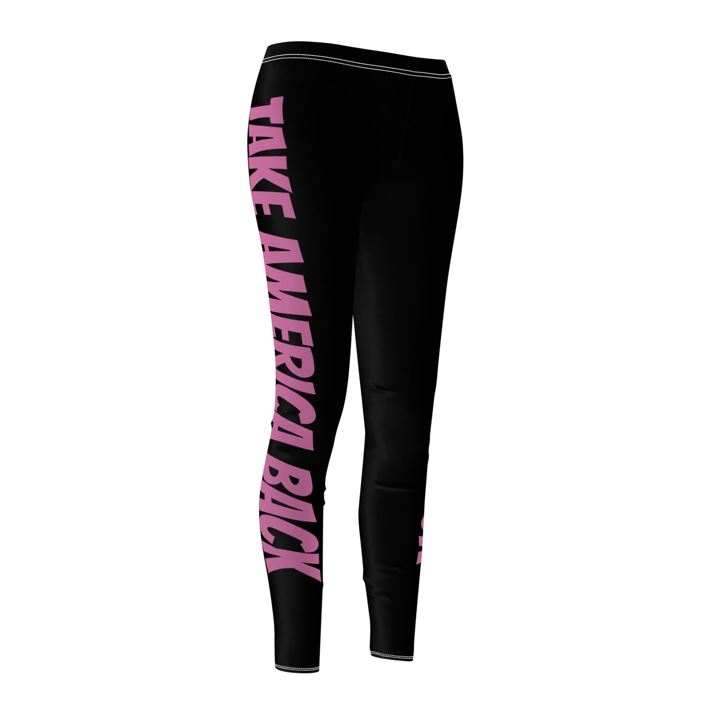 Take America Back Black and Pink Women's Casual Leggings Trump MAGA