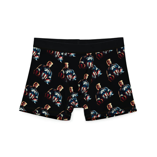 Captain America Trump Black All over Print Men's Boxer Briefs