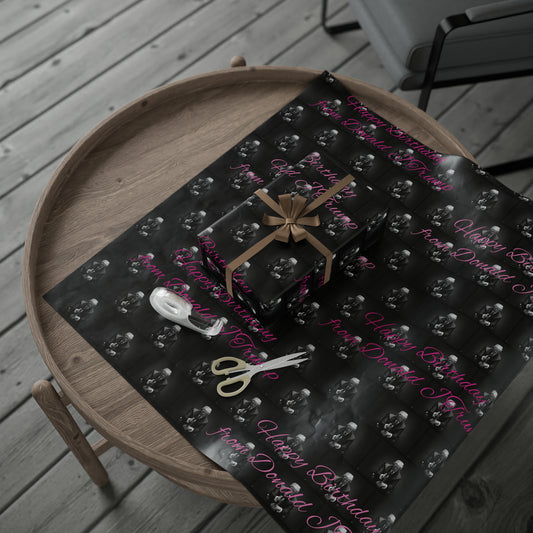 Happy Birthday From Donald J Trump Gift Wrapping Paper (Pink)