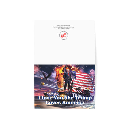 I love you like Trump Loves America Mother's Day MAGA Solider Greeting Cards