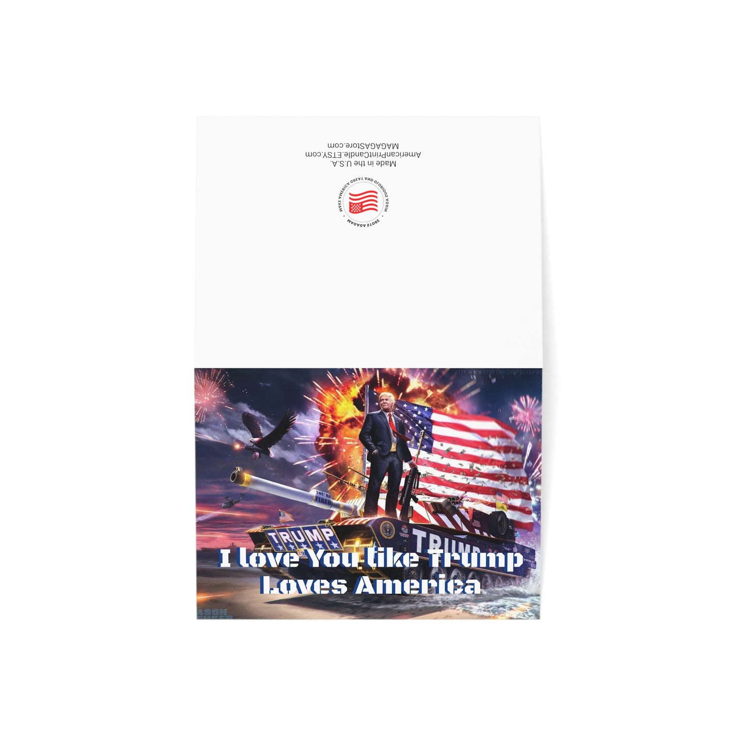 I love you like Trump Loves America Mother's Day MAGA Solider Greeting Cards