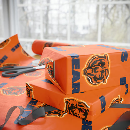 Chicago Bears NFL Football Birthday Gift Wrapping Paper Holiday