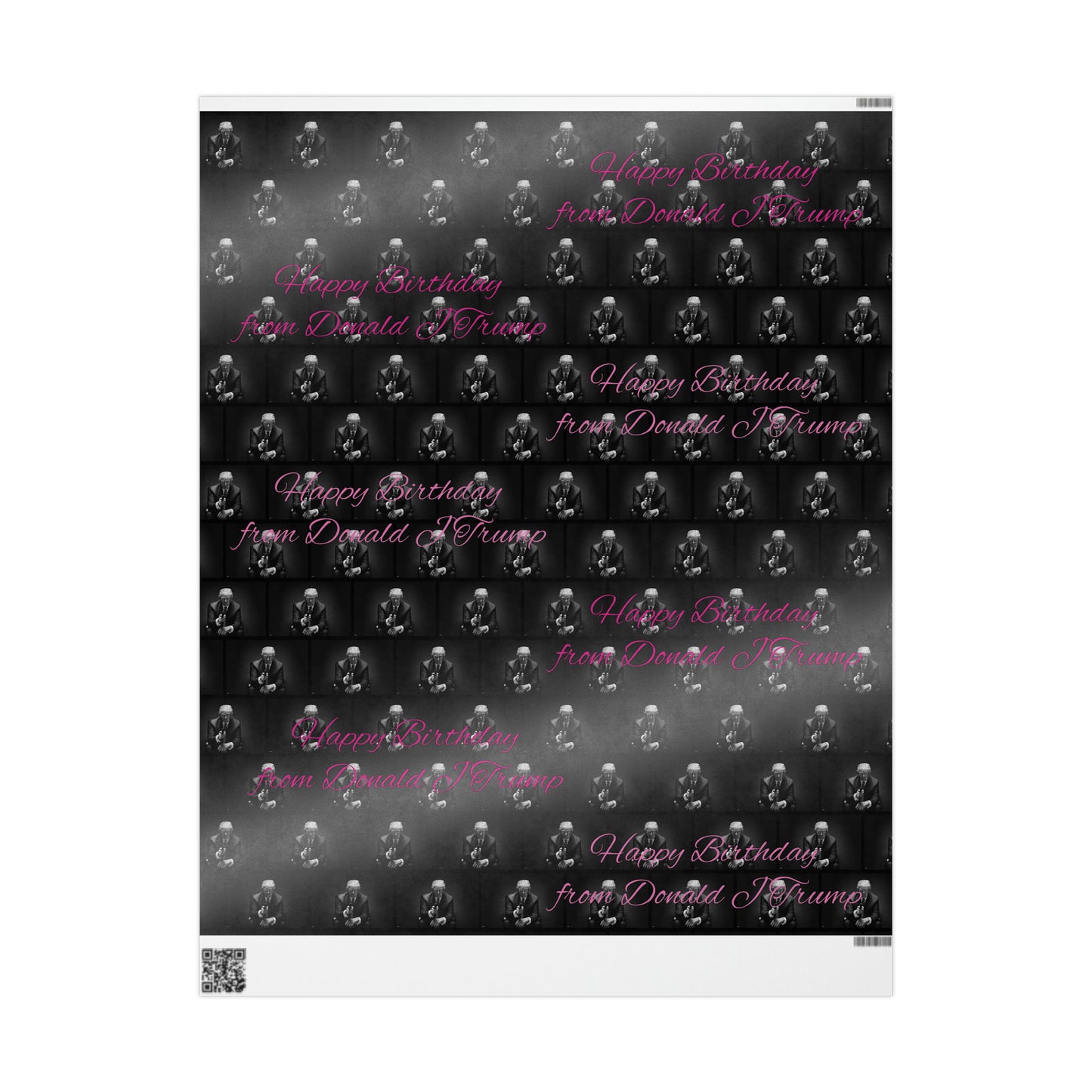 Happy Birthday From Donald J Trump Gift Wrapping Paper (Pink)