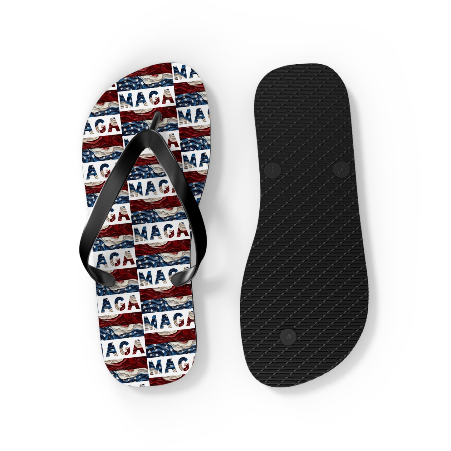 MAGA Red White and blue Comfy Summer Beach Unisex Flip Flops Trump