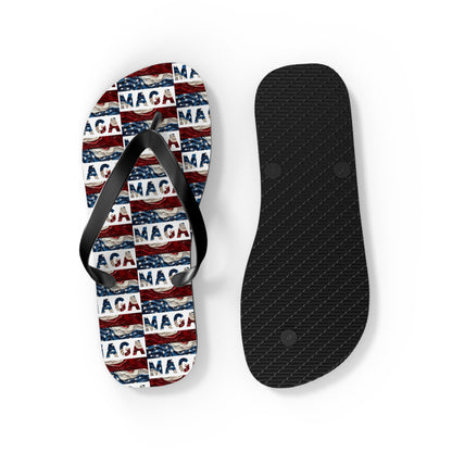 MAGA Red White and blue Comfy Summer Beach Unisex Flip Flops Trump