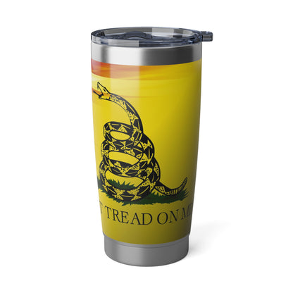 Dont tread on me and half American Flag Stainless Steel Vagabond 20oz Tumbler Gadsden