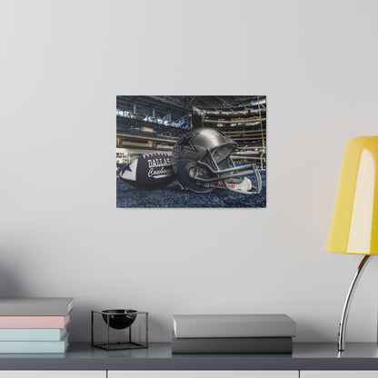 Dallas Cowboys NFL Football Helmet Matte Canvas, Stretched High Definition Print