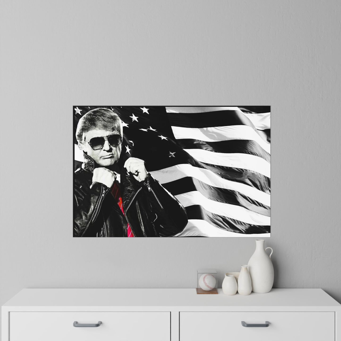 Donald Trump Cool Leather Jacket Style MAGA Wall Decals 3 sizes