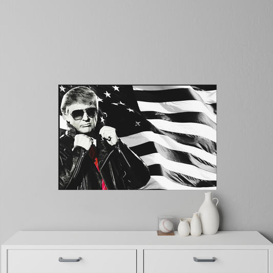 Donald Trump Cool Leather Jacket Style MAGA Wall Decals 3 sizes