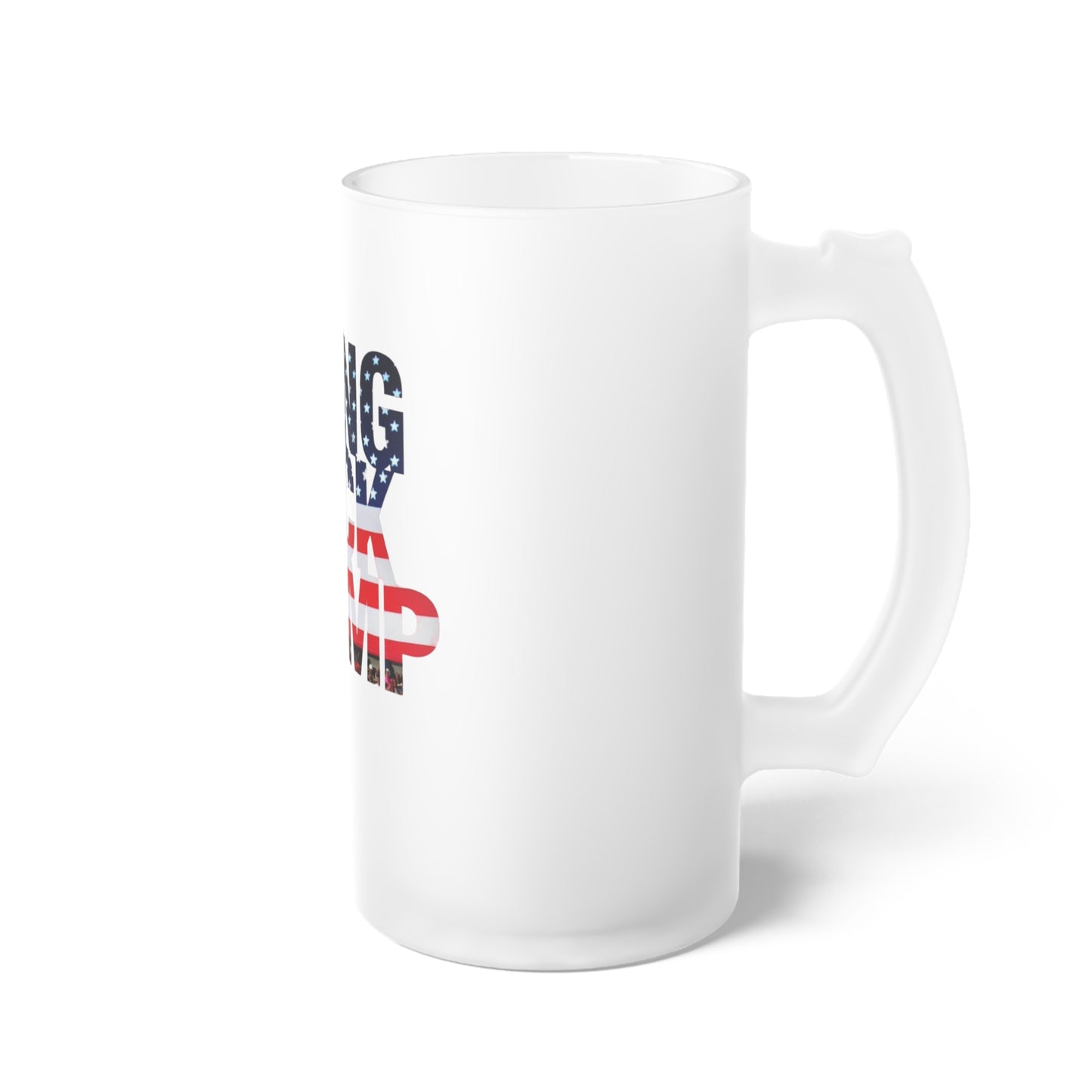 Bring Back Trump Frosted Glass Beer Pint 16oz Mug MAGA