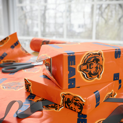 Chicago Bears NFL Football Birthday Gift Wrapping Paper Holiday