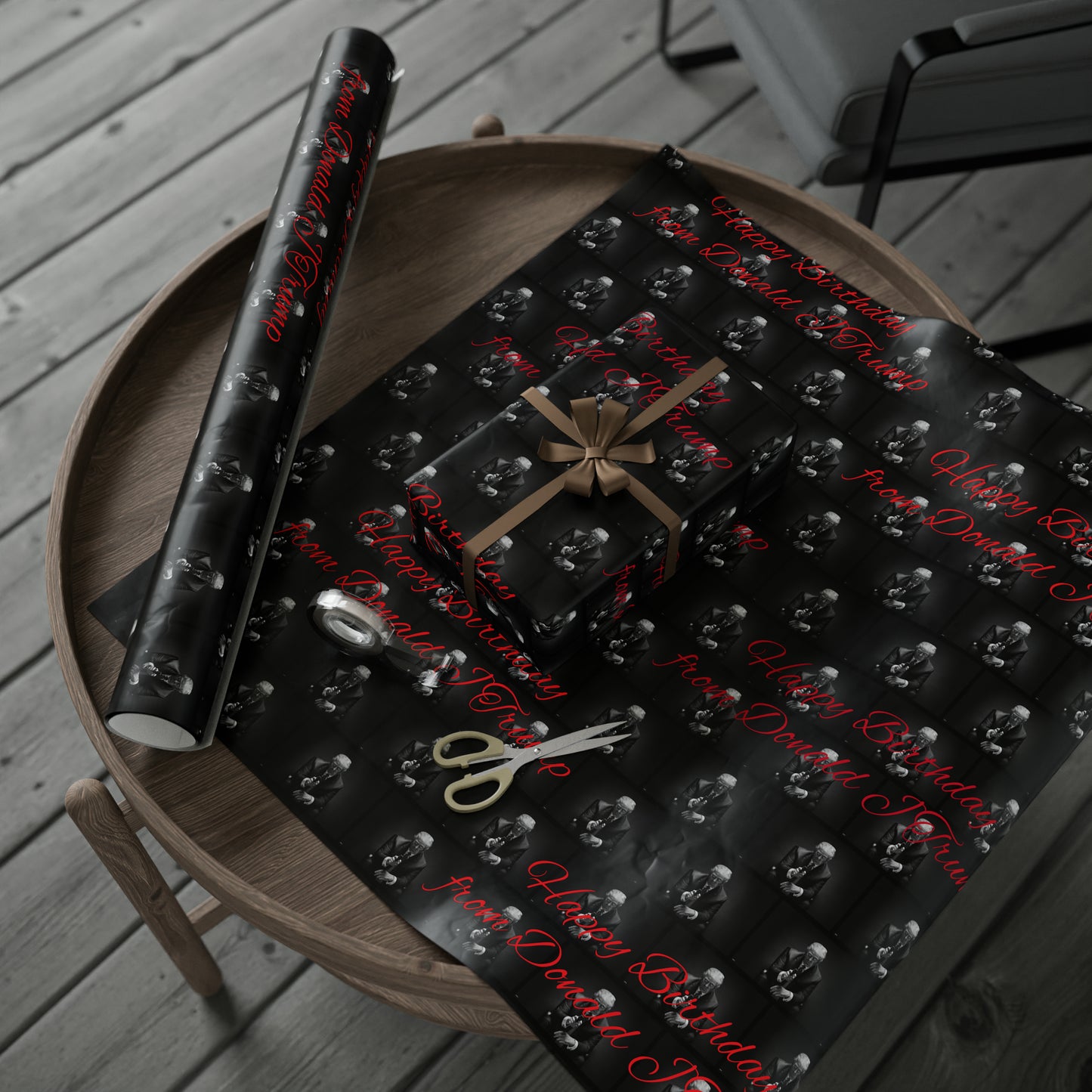 Happy Birthday From Donald J Trump Gift Wrapping Paper (Red)
