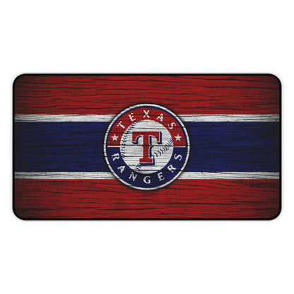 Texas Rangers Woodgrain MLB Baseball High Definition Desk Mat