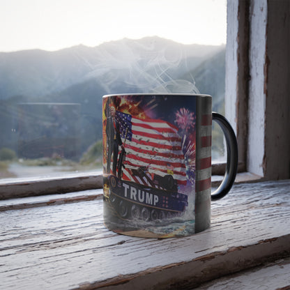 Color Morphing Trump the Warrior Hitzereagierende Kaffeetasse 11oz