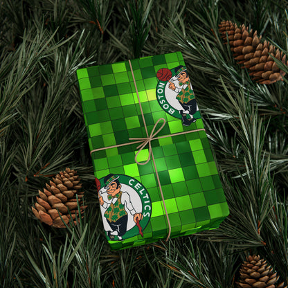 Boston Celtics NBA Birthday Gift Wrapping Paper Basketball Holiday