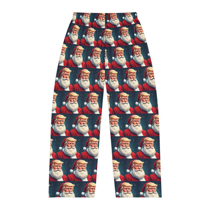 Santa Trump Style MAGA Christmas Men's Polyester Lounge Comfy Pajama Pants