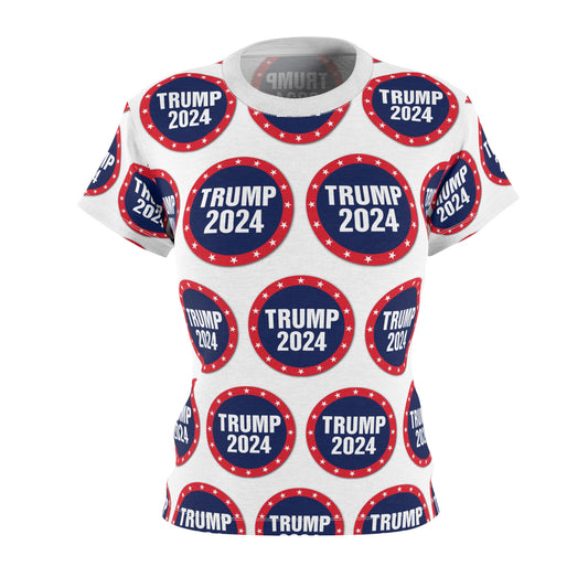 Trump 2024 Circle Logo Women's Cut & Sew Tee MAGA