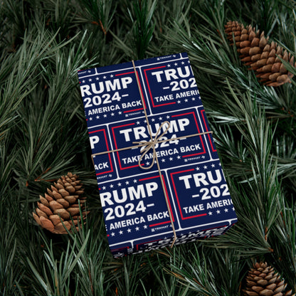 Trump Take America Back Christmas Wrapping gift Paper