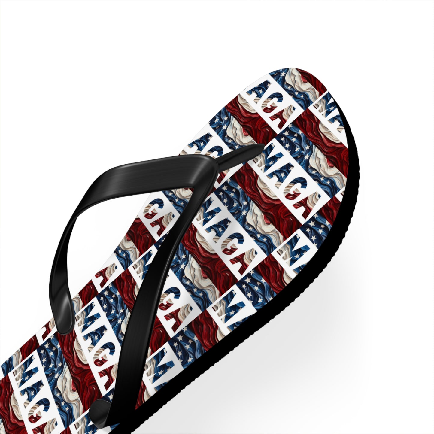 MAGA Red White and blue Comfy Summer Beach Unisex Flip Flops Trump
