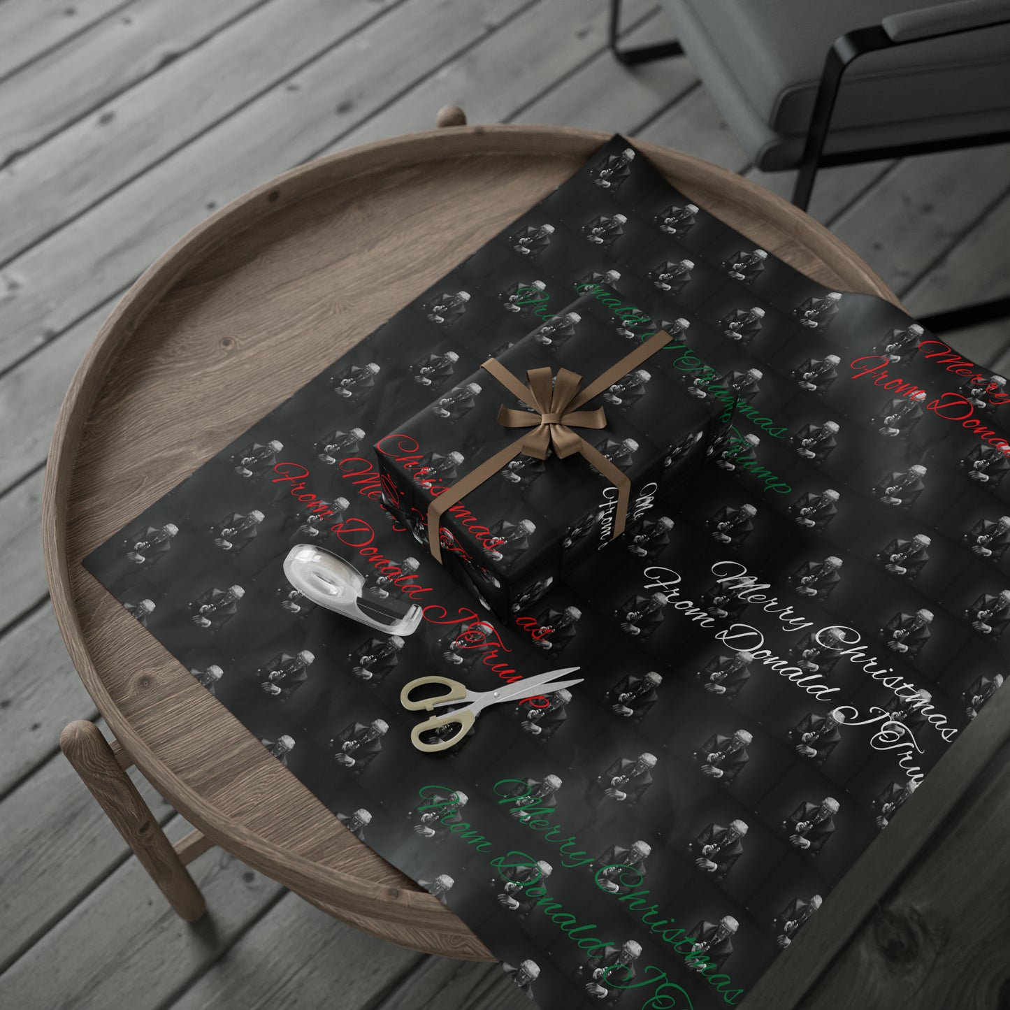 Merry Christmas From Donald J Trump Wrapping Paper