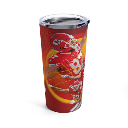 Travis Kelce Kansas City Chiefs Tumbler 20oz Travel Cup W/ Lid Quality Print