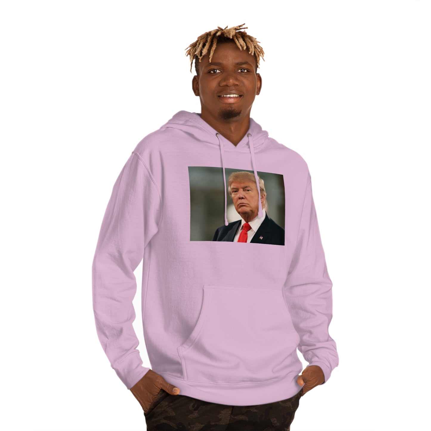 Trump Portrait 2024 soft and durable Unisex Hooded Sweatshirt Choose color and size
