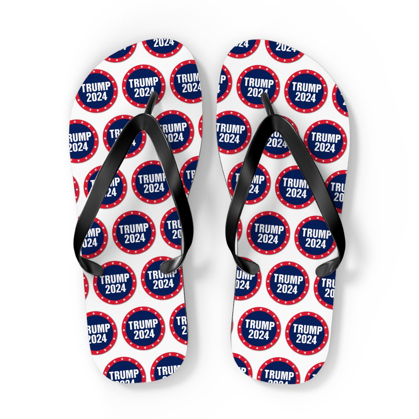Trump 2024 Red White and blue Comfy Summer Beach Unisex Flip Flops