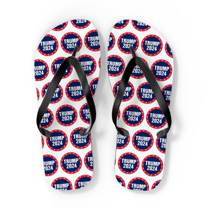Trump 2024 Red White and blue Comfy Summer Beach Unisex Flip Flops