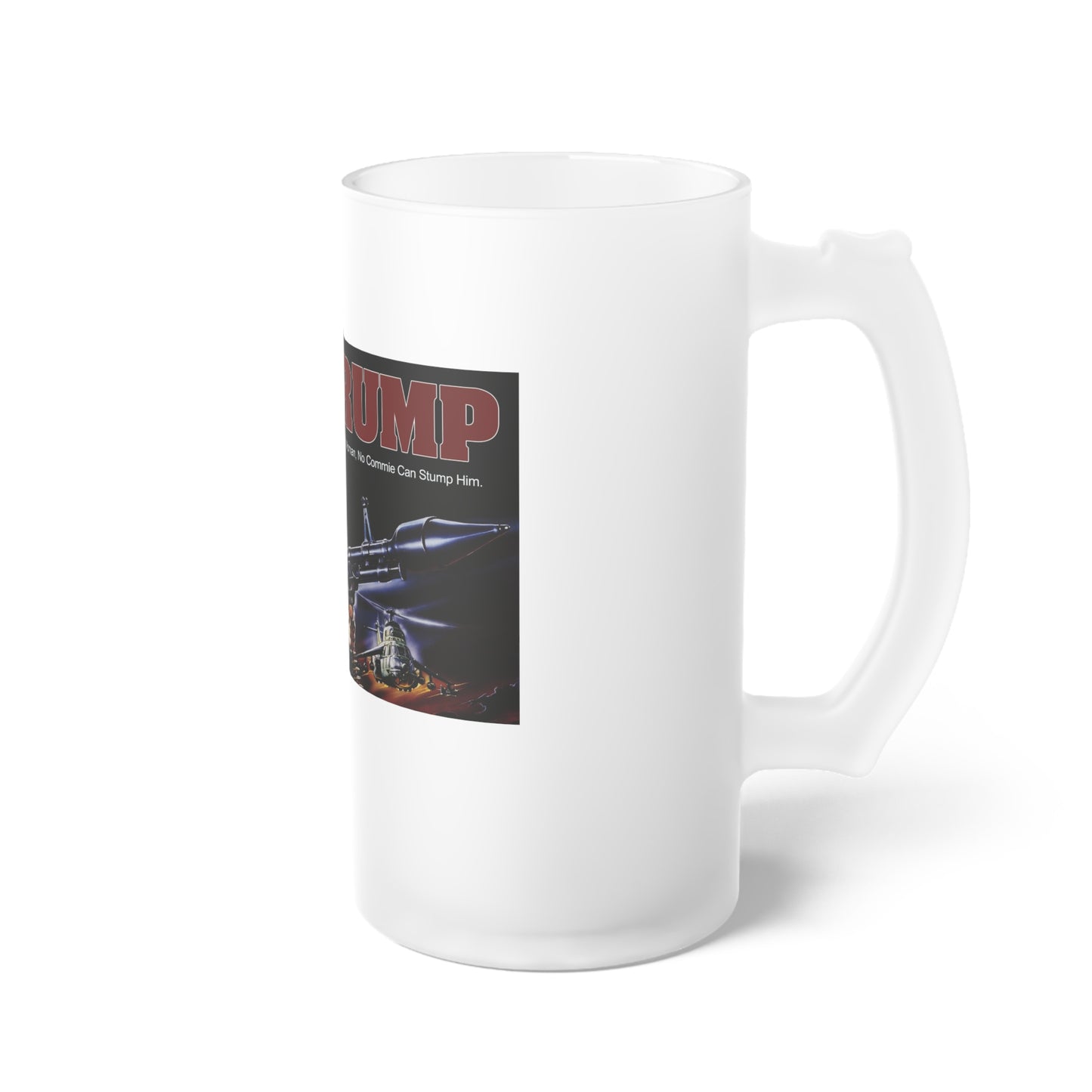 Rambo Trump Take America Back Frosted Glass Beer Pint 16oz Mug MAGA