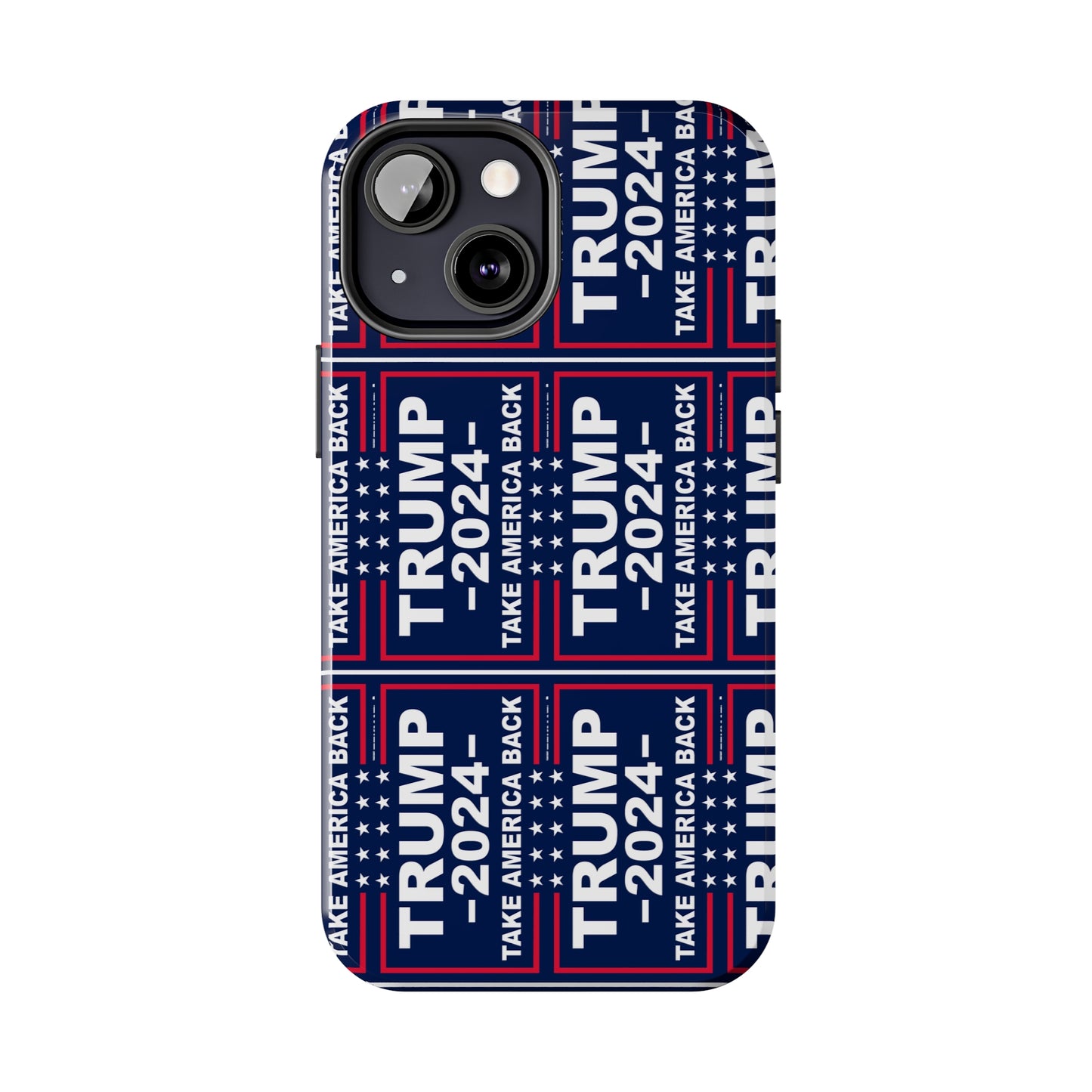 Trump 2024 Take America Back Blue Apple iPhone Tough Phone Cases
