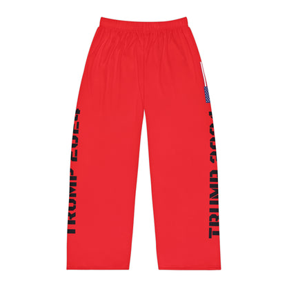 Trump 2024 American Flag Men's Polyester Lounge Comfy Pajama Pants