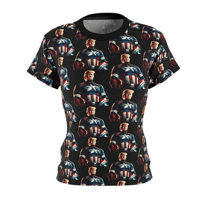 Captain Trump America Women's Cut & Sew Tee MAGA