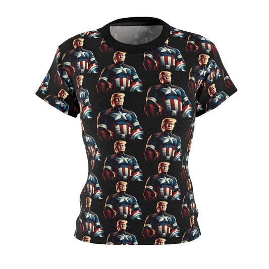 Captain Trump America Women's Cut & Sew Tee MAGA