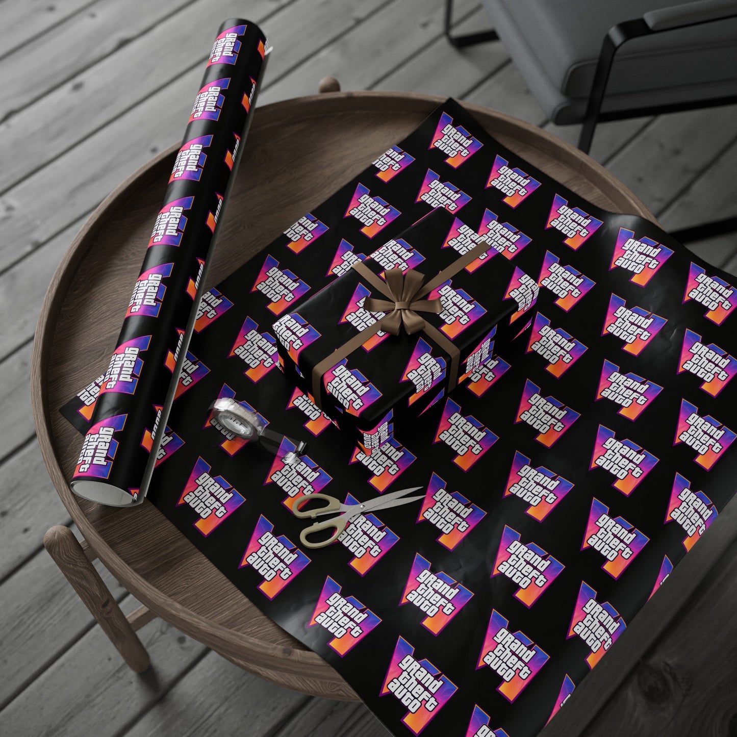 GTA VI 6 PS Game TV High Definition Funny Cartoon Birthday Gift Wrapping Paper Holiday