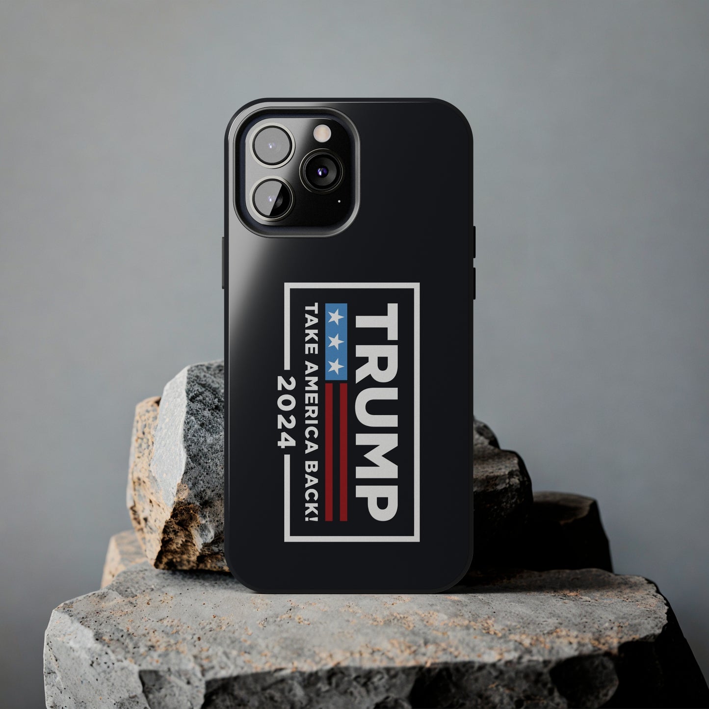 Trump 2024 Take America Back Black Apple iPhone Tough Phone Cases