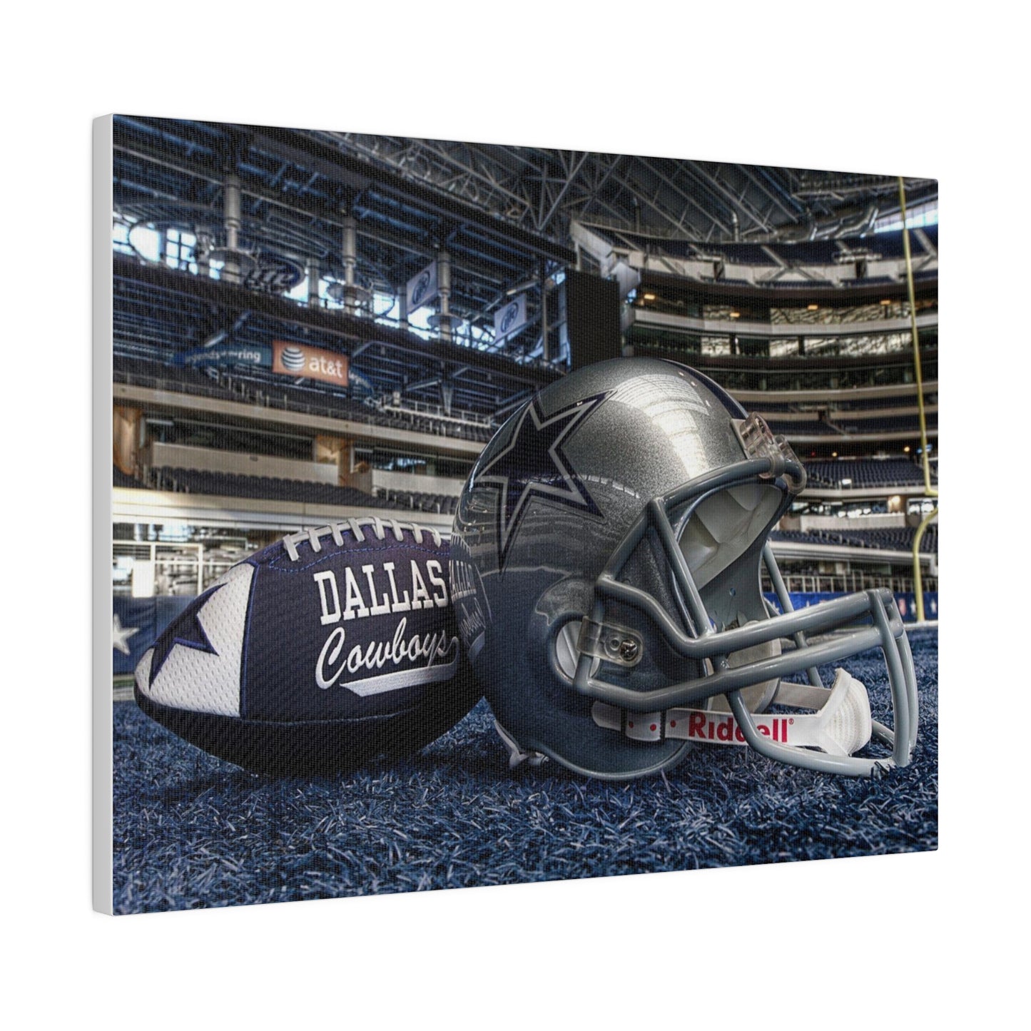 Dallas Cowboys NFL Football Helmet Matte Canvas, Stretched High Definition Print