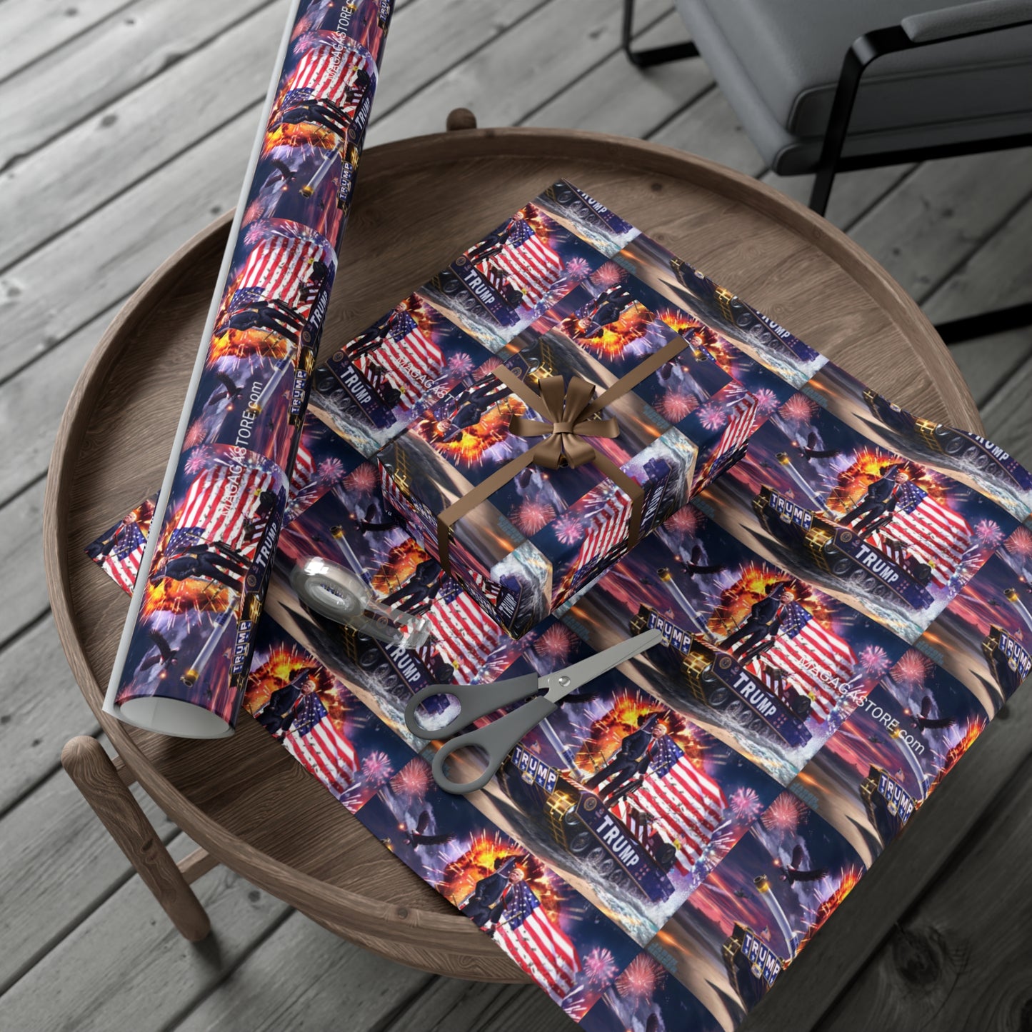Trump the Warrior Christmas Wrapping Paper
