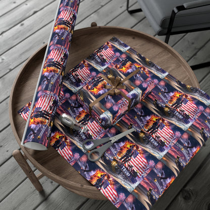 Trump the Warrior Christmas Wrapping Paper