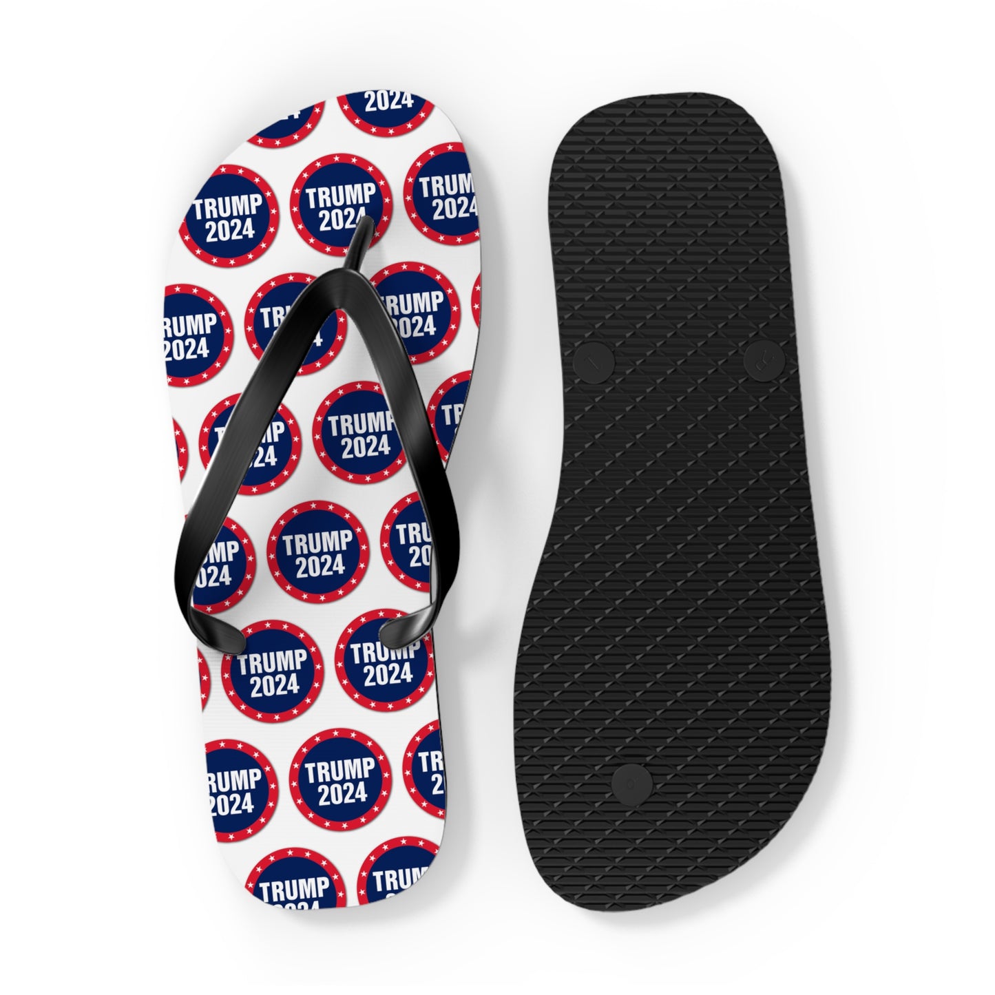 Trump 2024 Red White and blue Comfy Summer Beach Unisex Flip Flops