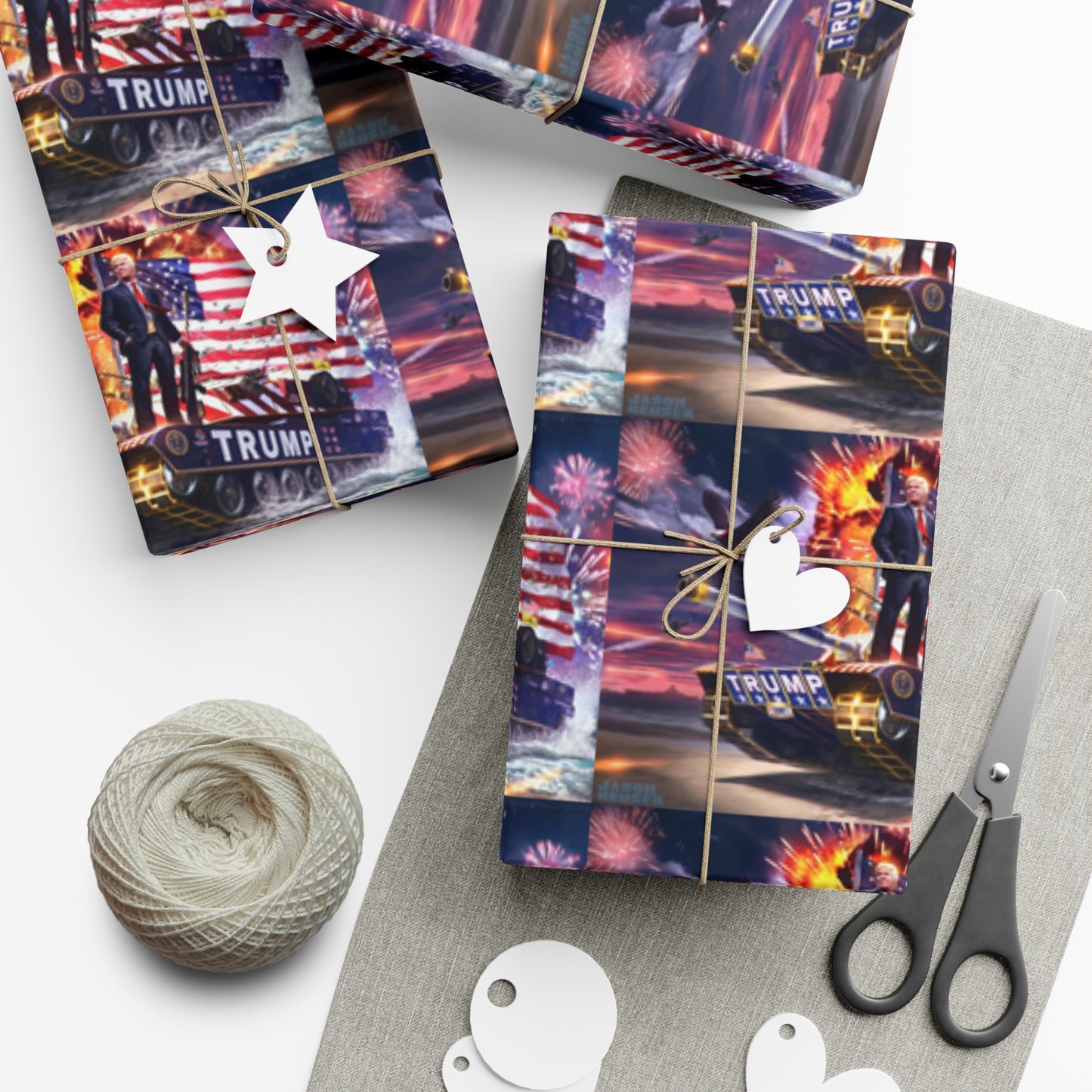 Trump the Warrior Christmas Wrapping Paper