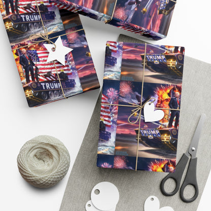 Trump the Warrior Christmas Wrapping Paper