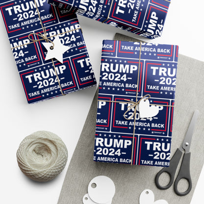 Trump Take America Back Christmas Wrapping gift Paper
