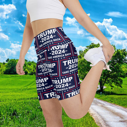 Trump MAGA Summer Rally BBQ Party Women's Workout Bike Comfy Shorts