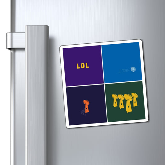 Bears Lions Vikings Packers Trophy Magnet