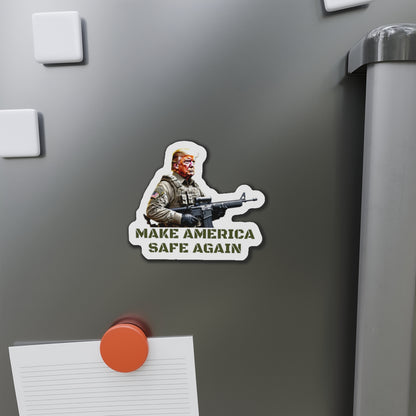 Make America Safe Again Military Trump Die-Cut Magnet