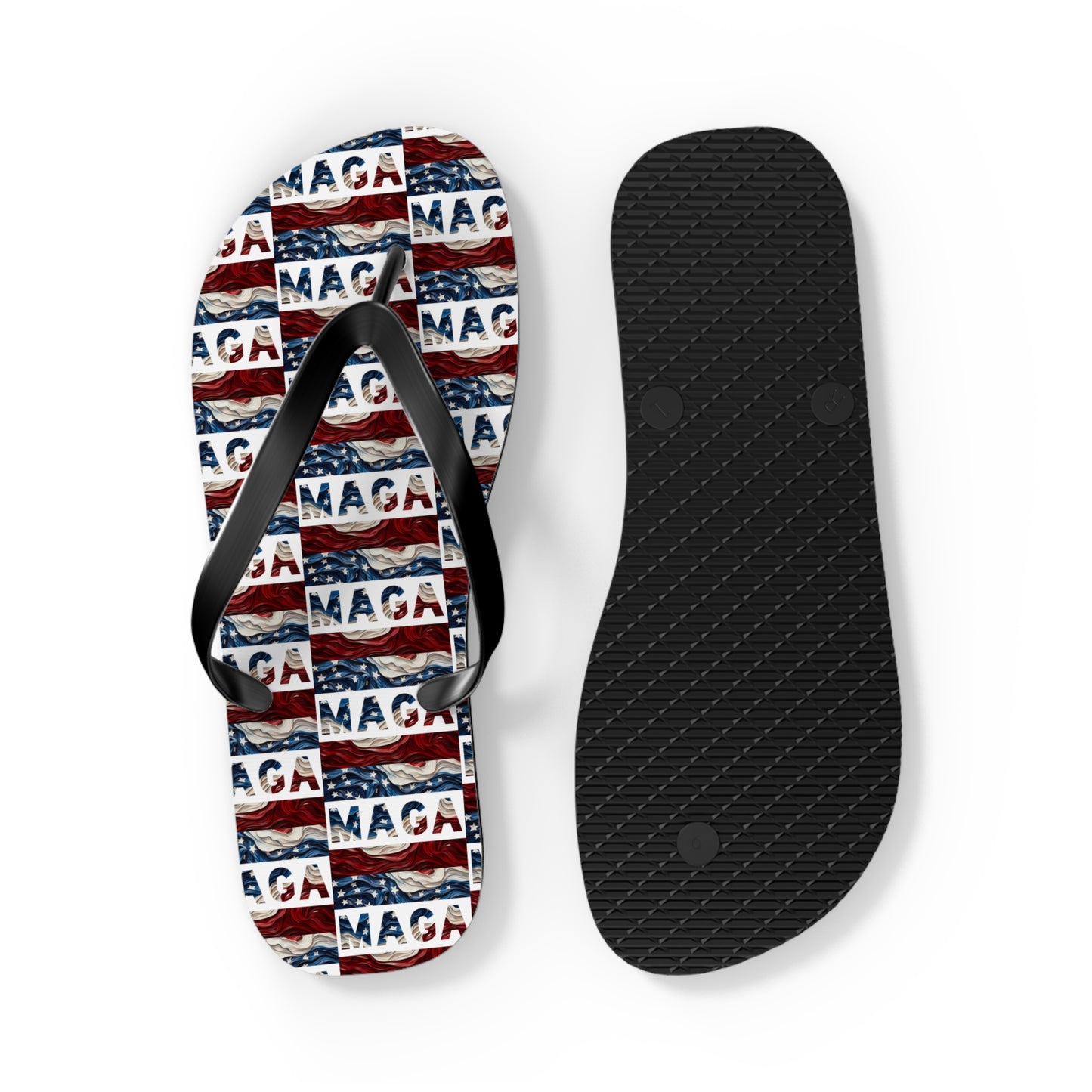 MAGA Red White and blue Comfy Summer Beach Unisex Flip Flops Trump