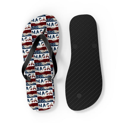MAGA Red White and blue Comfy Summer Beach Unisex Flip Flops Trump