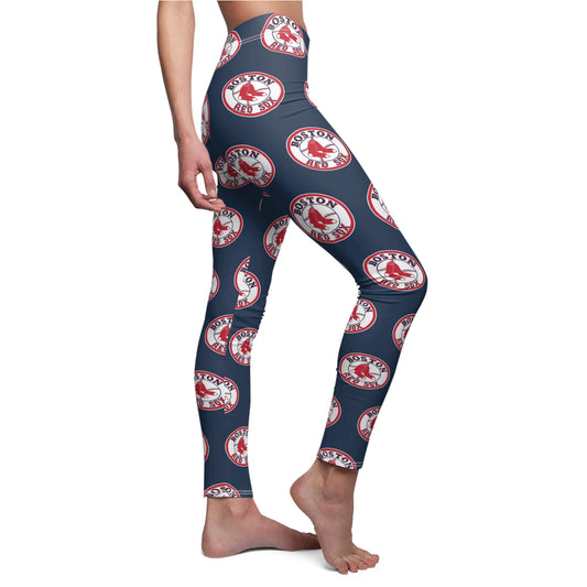 Boston Red Sox MLB Baseball Women's Casual Comfy Leggings